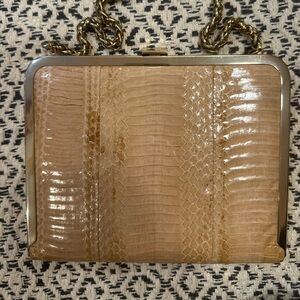 100% Crocodile Skin Clutch
